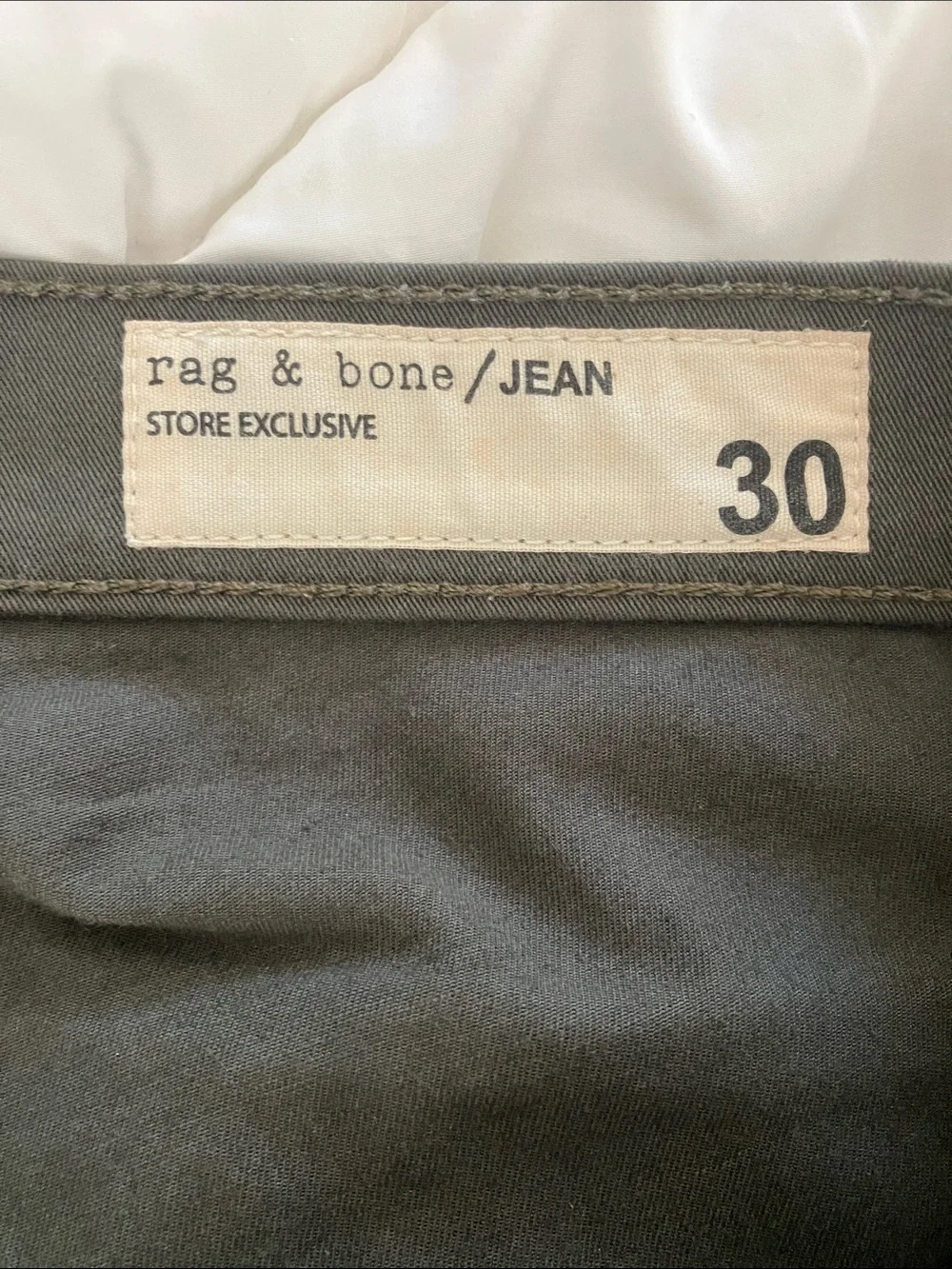RAG & BONE Women’s Store Exclusive Army Green Halifax Skinny Pants Size 30 NWOT - Picture 6 of 10